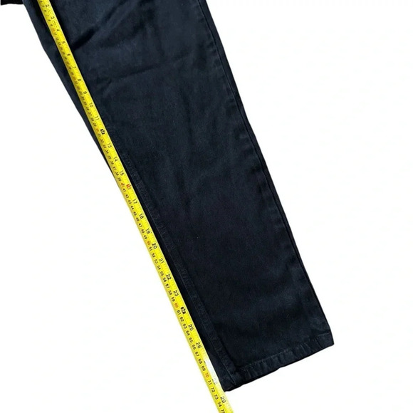 Vtg Bill Blass Jeans Women's 14 Black Cotton Pleated 90's Tapered High Rise Mom - Picture 4 of 5